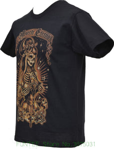 Print Men T Shirt Summer Mens Black T-shirt Screaming Demons Muerte Eterno Horror Day Of The Dead S - 5xl