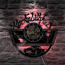 Load image into Gallery viewer, Rockabilly Wall Clock Home Decor